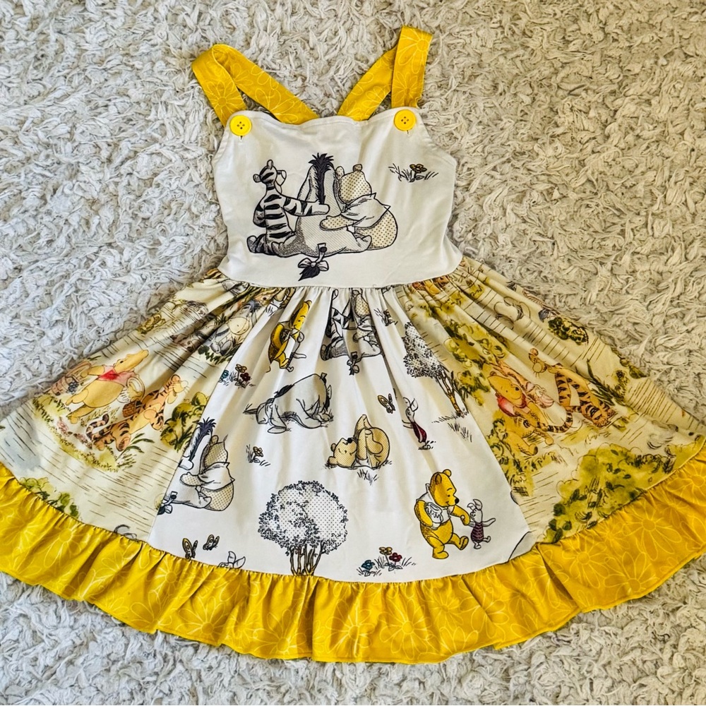 Winnie the Pooh Tigger Eeyore Girls Panel Twirl Dress